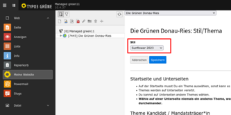 Design auswählen: 2. Schritt im Backend