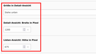 xBlog-Plugin mit Größenangaben für Bilder in der Detailansicht