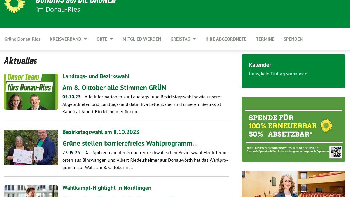 2023: BÜNDNIS 90/DIE GRÜNEN Design Sunflower II