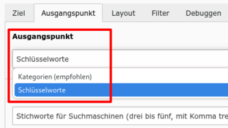 xBlog-Schlagwortwolke mit neuem Modus Kategorien