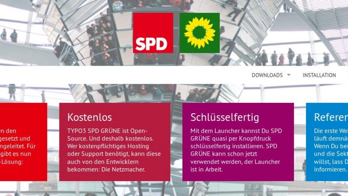 Die neue Adresse für rot-grüne Zusammenarbeit: spdgruene.de