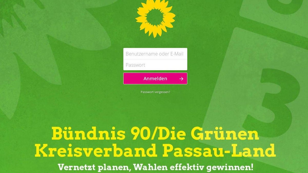 Relevante Termine werden in einem Online-Kalender verwaltet: Synchronisiert mit Smartphone und Desktop. Hier: Login