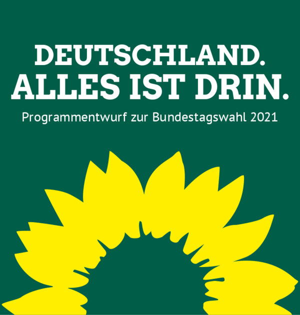 Banner GRÜNER Programmentwurf "Deutschland. Alles ist drin."