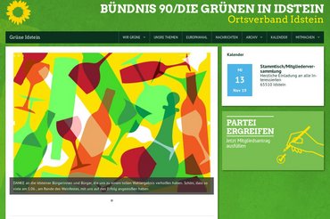 grüne-idstein.de mit TYPO3 GRÜNE OPEN SOURCE