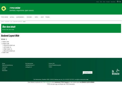 Backend-Layout Wide (breit)