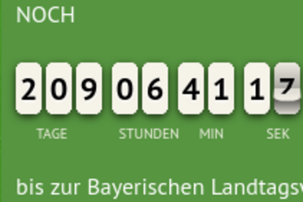 Der Wahlcounter: Noch 209 Tage bis zur Bayern-Wahl 