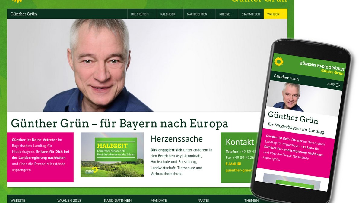 TYPO3-Paket Europa: Website für Grüne Kandidat*innen