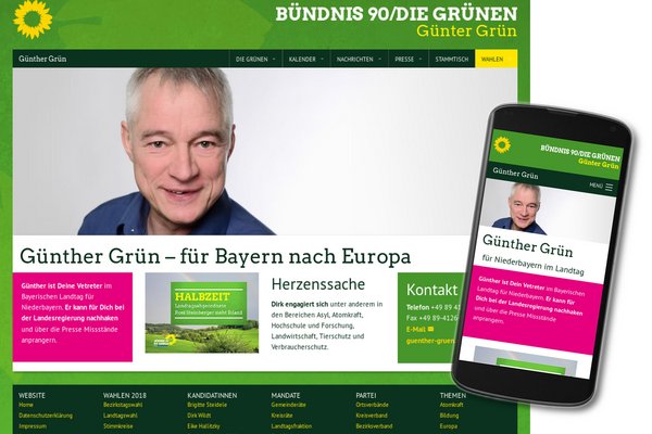 TYPO3-Paket Europa: Website für Grüne Kandidat*innen 